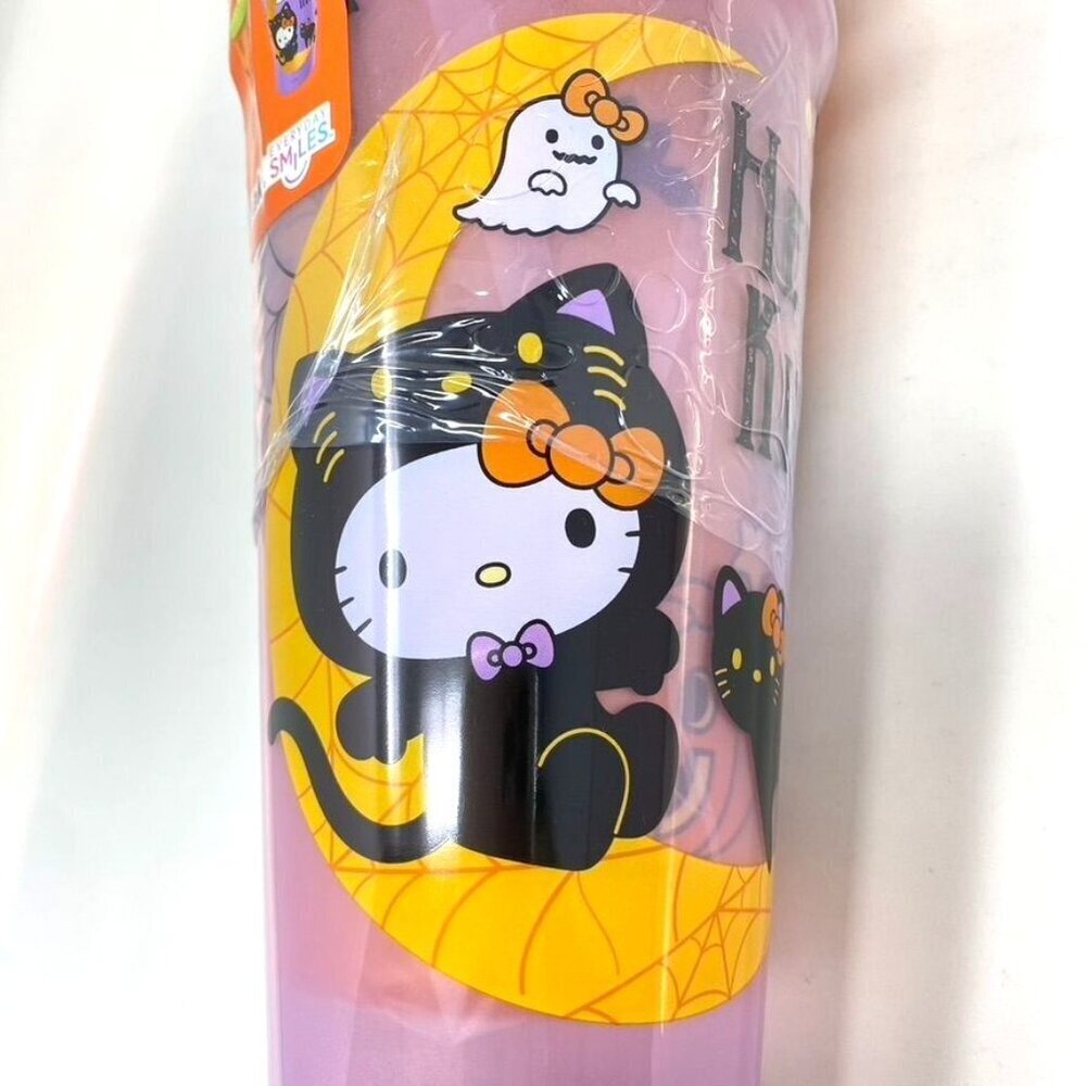 Zak Designs 3pc 25 Fl Oz Glow in the Dark Hello Kitty Halloween Tumbler Set - Picture 5 of 5